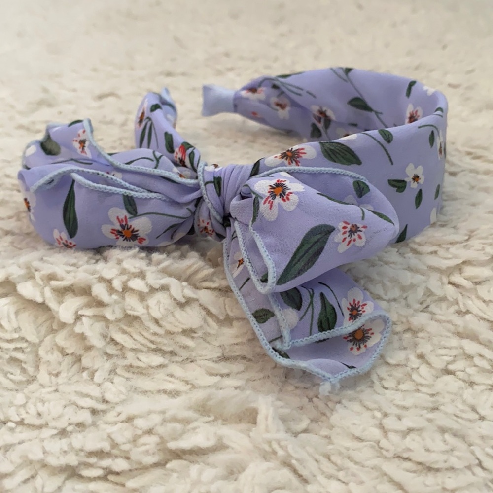 cute baby blue floral headband